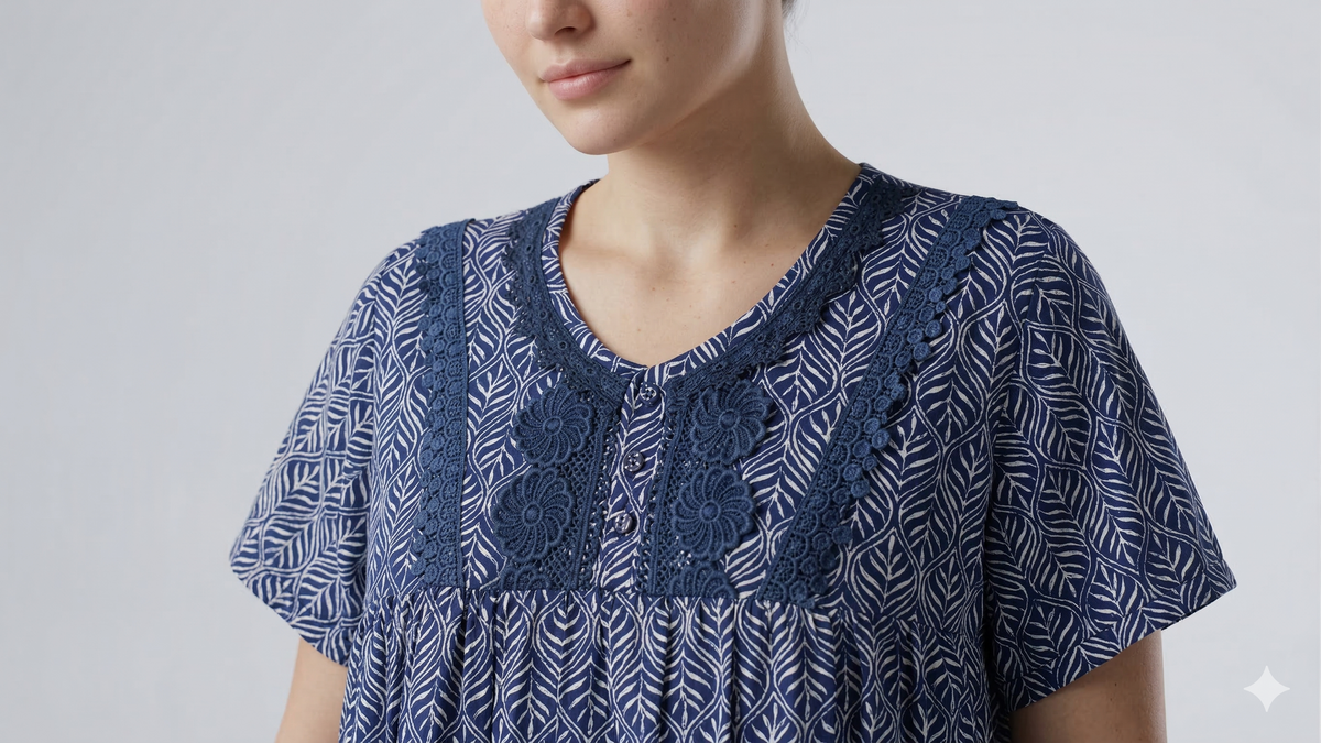 TENCEL™ × Bamboo Luxury Fabric –  Short midi Nightgown ,Ultra-Soft, Silky, Breathable & Eco-Friendly. Our most comfortable ever.