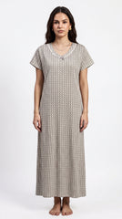 EvoLove x Venus™ Premium Designer Rayon Long Nightgown for Women | Soft Breathable Maxi Nighty | Elegant Floral Printed Loungewear & Sleepwear