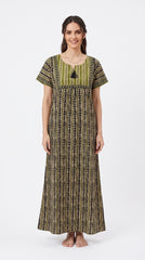 Evolove Womens Cotton Night Dress Long Nighty