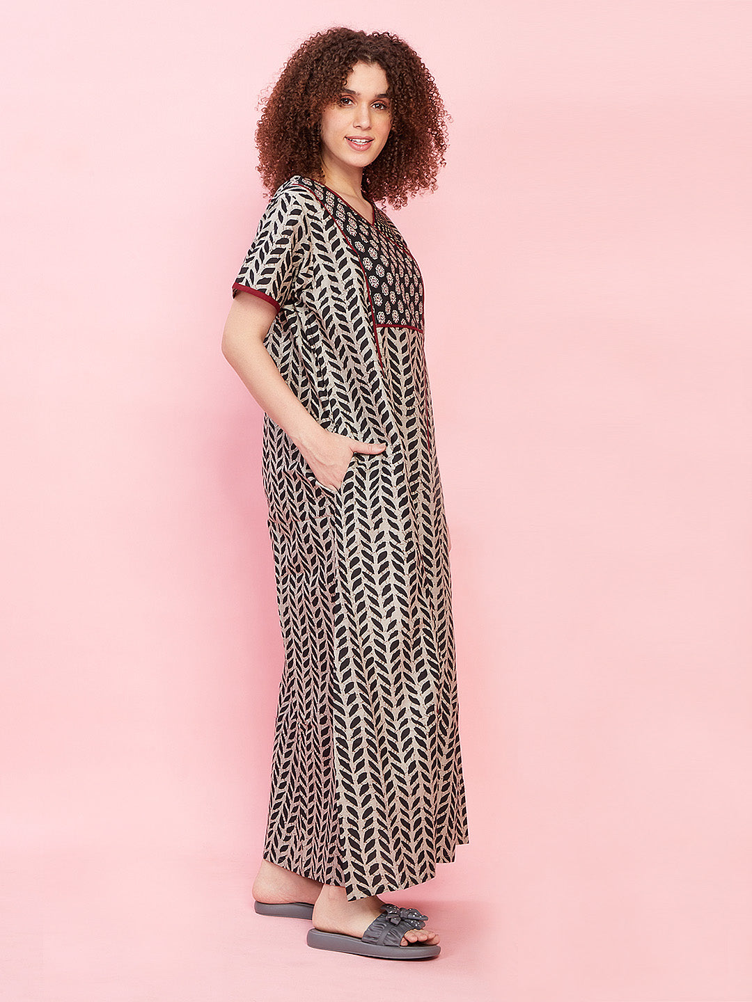 SuperSoft most comfortable 100% Mercerised compact Cotton  Night Gown with Pocket. Really long lasting. You will love it. Our Guarantee.