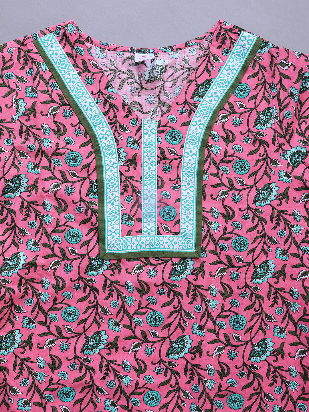 100% Cotton Nighty with Side Pocket | Printed
