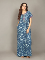 🌸 Evolove Women's Liva Viscose Maxi Nighty with Pocket – Super Soft & Comfortable