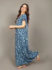 🌸 Evolove Women's Liva Viscose Maxi Nighty with Pocket – Super Soft & Comfortable