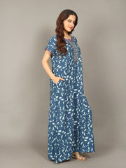 🌸 Evolove Women's Liva Viscose Maxi Nighty with Pocket – Super Soft & Comfortable