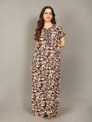 🌸 Evolove Women's Liva Viscose Maxi Nighty with Pocket – Super Soft & Comfortable