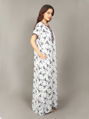 🌸 Evolove Women's Liva Viscose Maxi Nighty with Pocket – Super Soft & Comfortable