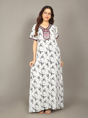 🌸 Evolove Women's Liva Viscose Maxi Nighty with Pocket – Super Soft & Comfortable