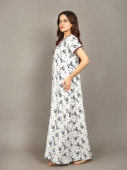 🌸 Evolove Women's Liva Viscose Maxi Nighty with Pocket – Super Soft & Comfortable