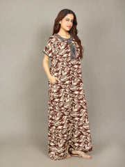 🌸 Evolove Women's Liva Viscose Maxi Nighty with Pocket – Super Soft & Comfortable