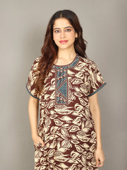 🌸 Evolove Women's Liva Viscose Maxi Nighty with Pocket – Super Soft & Comfortable