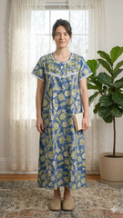 TENCEL™ × Bamboo Luxury Fabric – long nightgown Ultra-Soft, Silky, Breathable & Eco-Friendly. Our most comfortable ever in tonal embroideries for that minimal look,