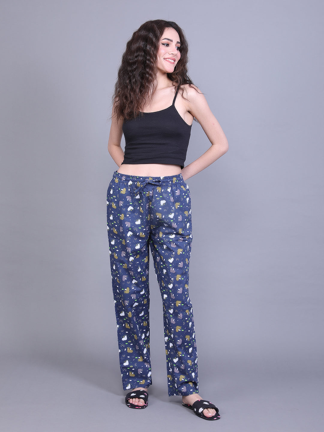 Cotton Printed Pyjama With Pockets