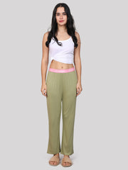 Evolove Women's Micro Modal Solid Pyjama Relaxed Lounge Pants With Pockets Super Soft Comfortabl