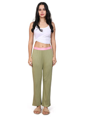 Evolove Women's Micro Modal Solid Pyjama Relaxed Lounge Pants With Pockets Super Soft Comfortabl