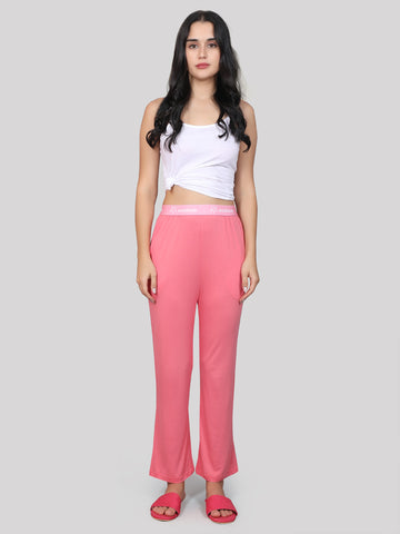 Evolove Women's Micro Modal Solid Pyjama Relaxed Lounge Pants With Pockets Super Soft Comfortable