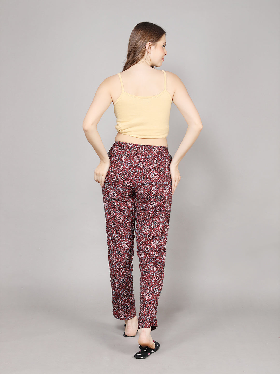 Evolove Women's Super Soft Comfortable Rayon Printed Pyjama Relaxed Lounge Pants with Pockets