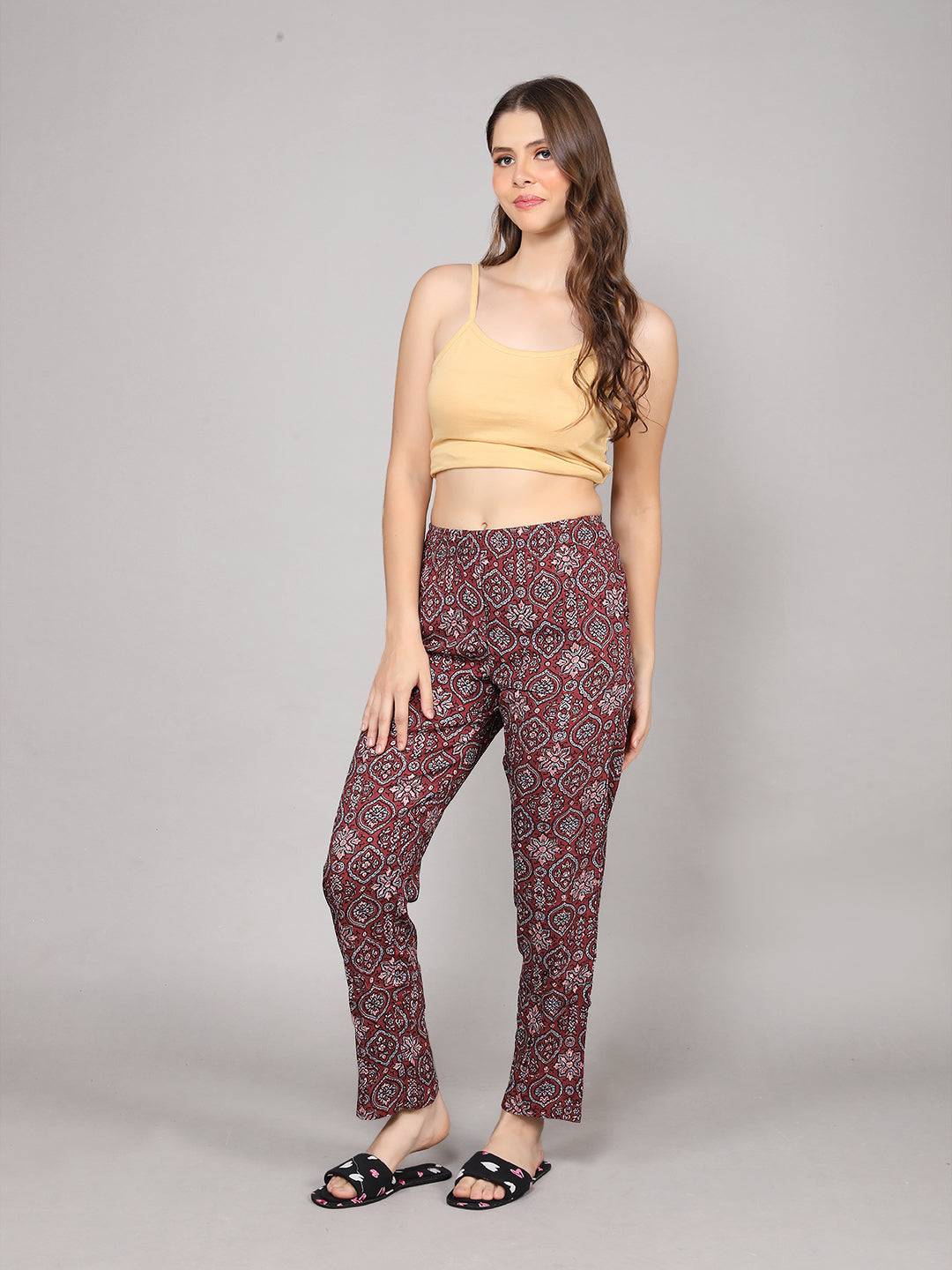 Evolove Women's Super Soft Comfortable Rayon Printed Pyjama Relaxed Lounge Pants with Pockets