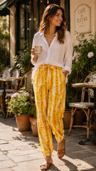 Women’s Tie & Dye Rayon Pajama | Soft & Breathable Lounge Wear | 2 Side Pockets | Elastic Waist Nightwear Bottom