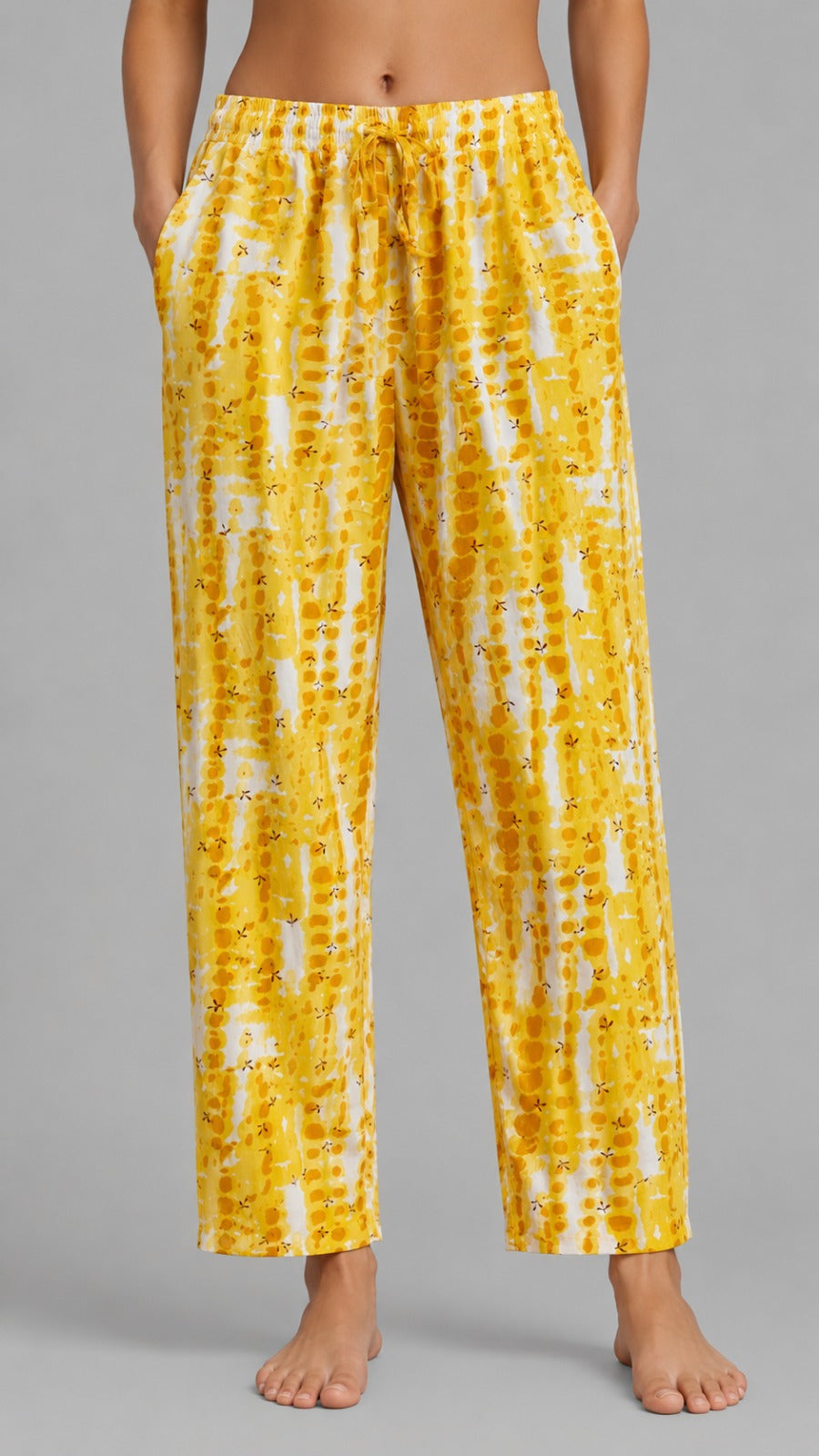 Women’s Tie & Dye Rayon Pajama | Soft & Breathable Lounge Wear | 2 Side Pockets | Elastic Waist Nightwear Bottom