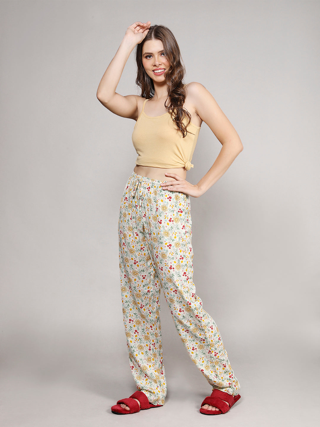 Evolove Women's Super Soft Comfortable Rayon Printed Pyjama Relaxed Lounge Pants with Pockets