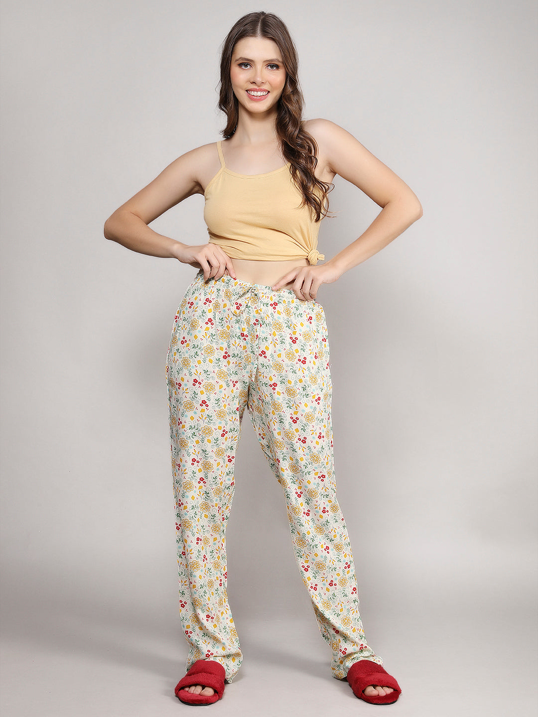 Evolove Women's Super Soft Comfortable Rayon Printed Pyjama Relaxed Lounge Pants with Pockets