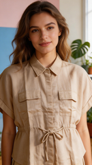 Evolove Cotton Flex Co-Ord Pajama Set – Soft Breathable Lounge Wear for Everyday Comfort