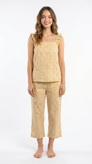 Evolove X Venus  Women's Premium Soft Double Cloth Capri Set | Soft Breathable Printed Night Suit ( NCSDC3500YW )