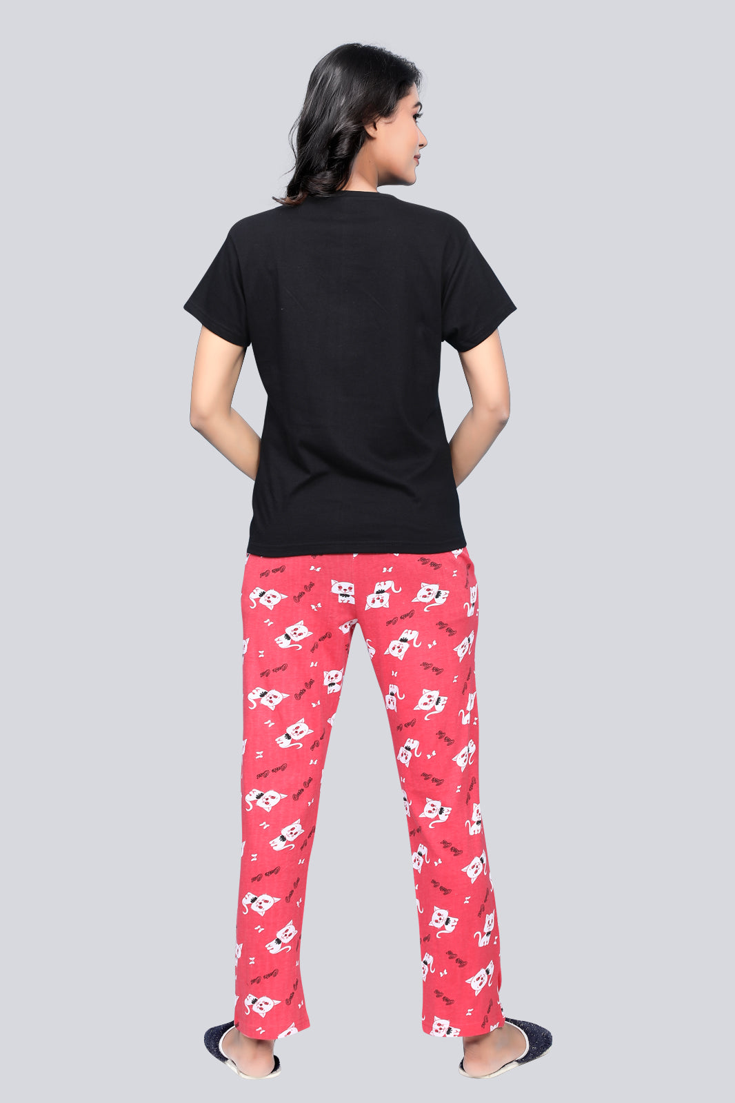 Pajama set Black 100 % cotton