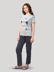 Pyjama set Grey 100% Cotton