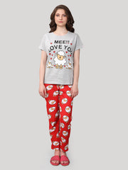 Pyjama set Red 100% Cotton