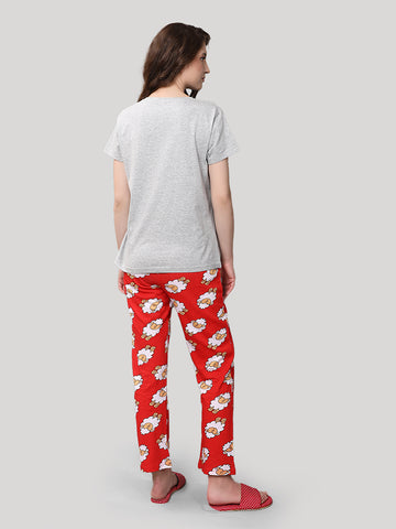 Pyjama set Red 100% Cotton