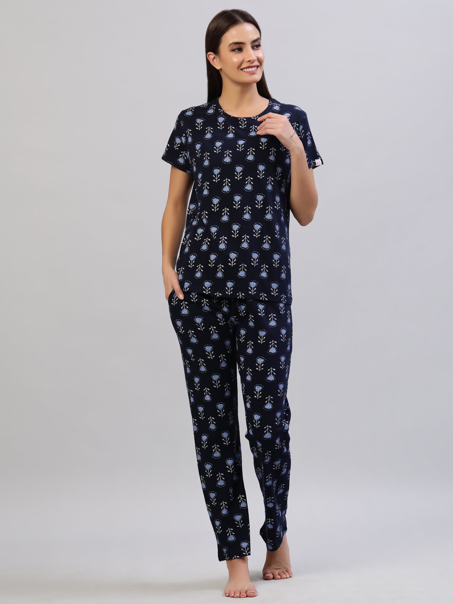 Pyjama set Navy 100% Cotton