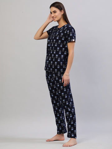 Pyjama set Navy 100% Cotton