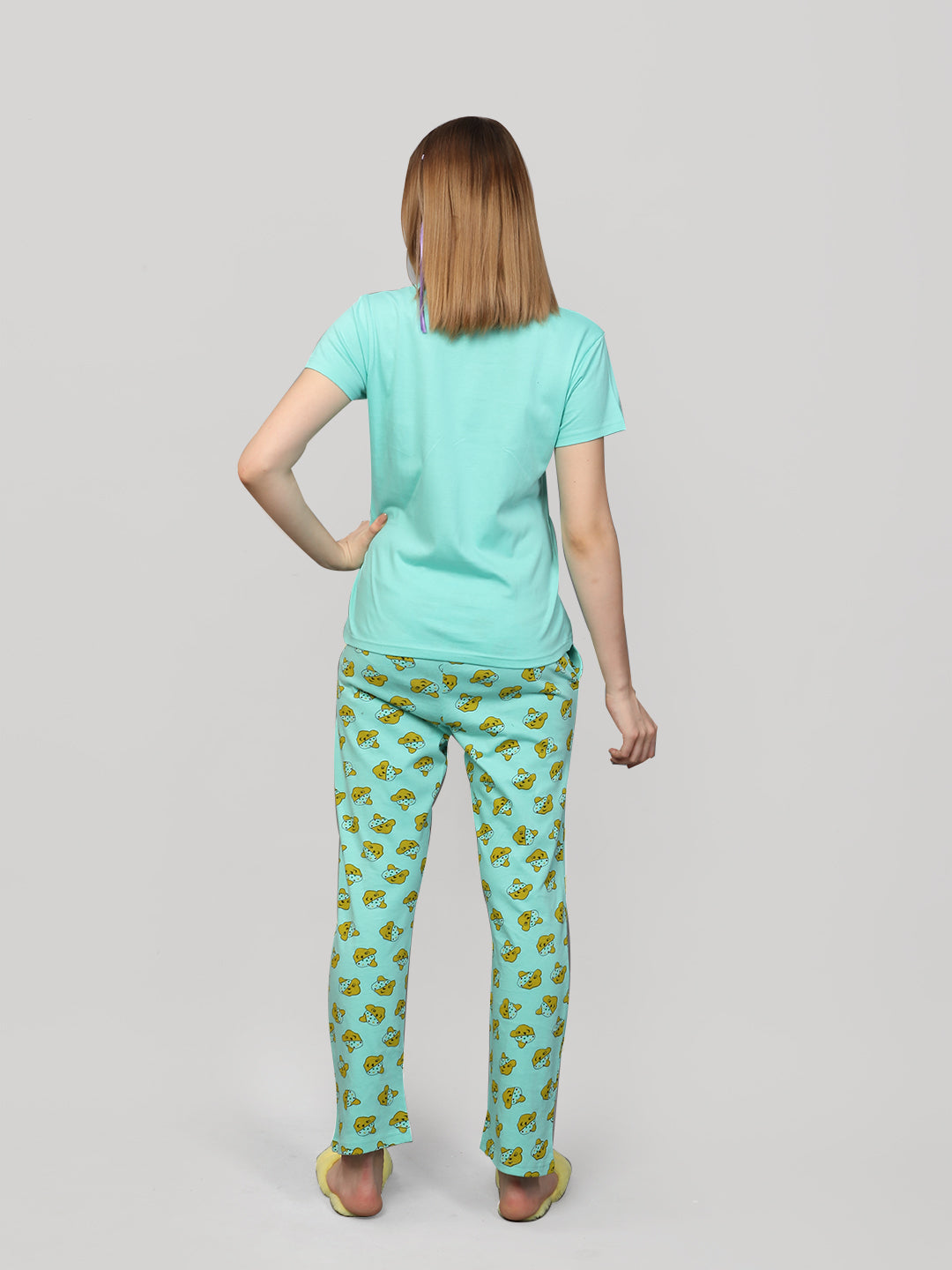 Pajama set Green 100% Cotton