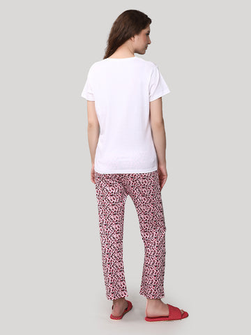 Pajama set White  100 % cotton