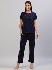 Pyjama set Navy 100% Cotton