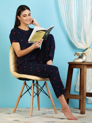 Pyjama set Navy 100% Cotton