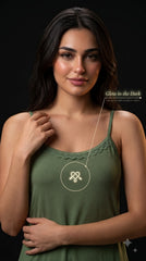 Evolove Premium Bamboo Slip Camisole Nighty with Delicate Lace | Supersoft Luxe Sleepwear | A Must Must have, You will love it.(NSSBL3569SG)