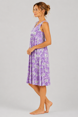 Evolove x Venus™ Lavender Dobby Dream Nighty | Short Nightgown for Women (SNGDB3510LR)