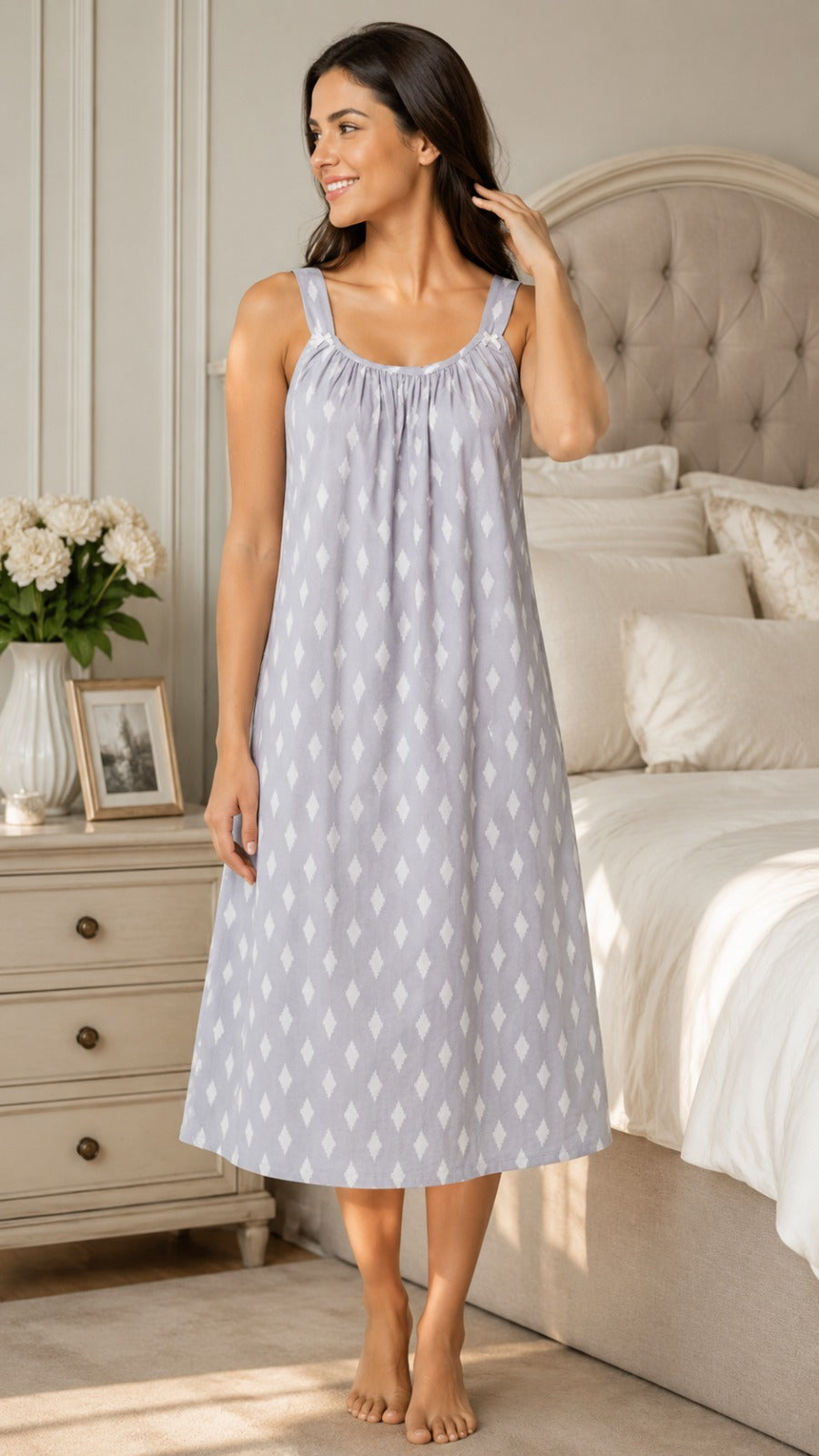 Evolove x Venus Women’s Cotton Nighty | Ultra Soft Breathable Daily Loungewear