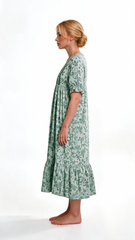 TENCEL™ × Bamboo Luxury Fabric – long nightgown Ultra-Soft, Silky, Breathable & Eco-Friendly. Our most comfortable ever in tonal embroideries for that minimal look