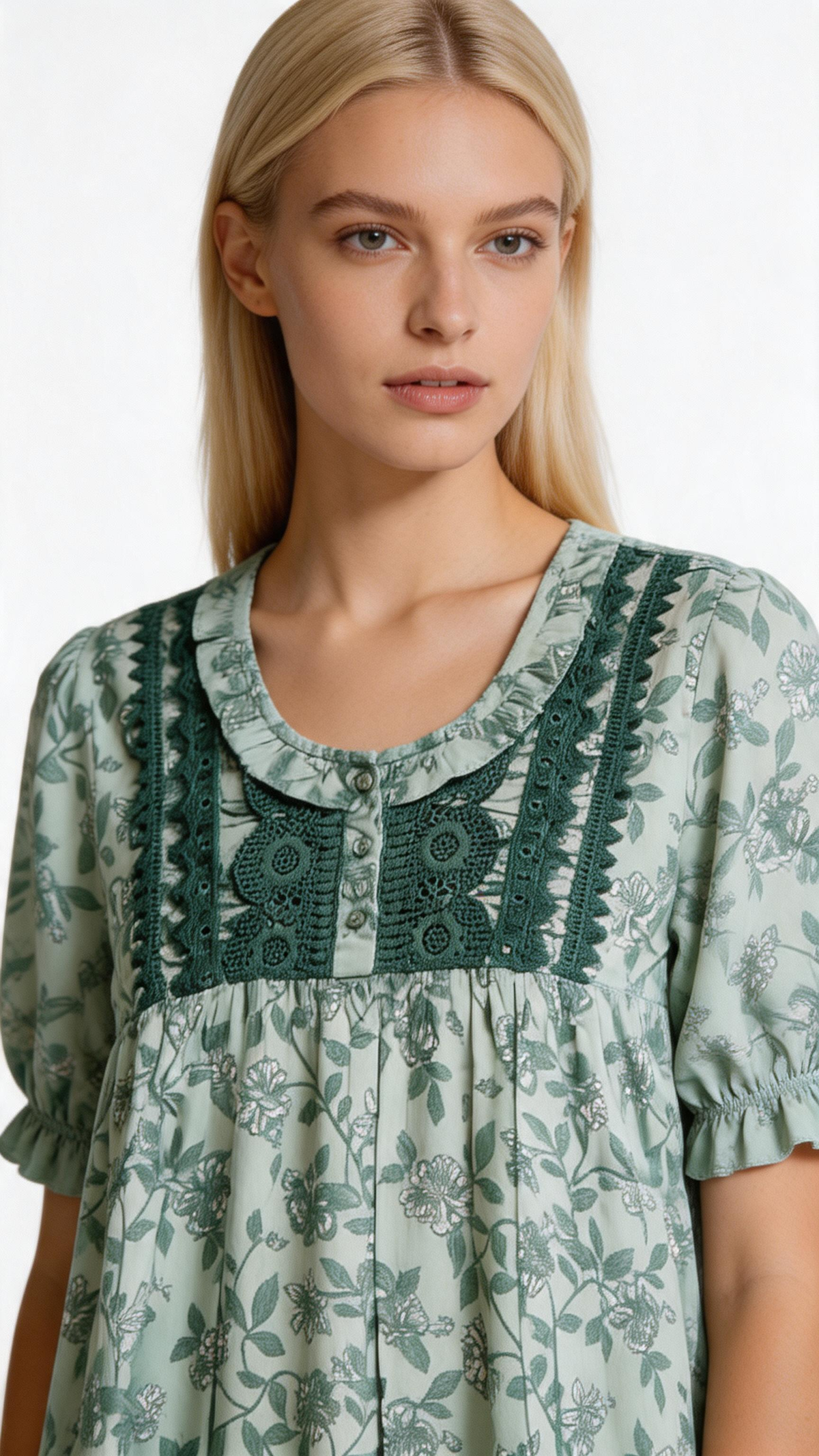 TENCEL™ × Bamboo Luxury Fabric – long nightgown Ultra-Soft, Silky, Breathable & Eco-Friendly. Our most comfortable ever in tonal embroideries for that minimal look