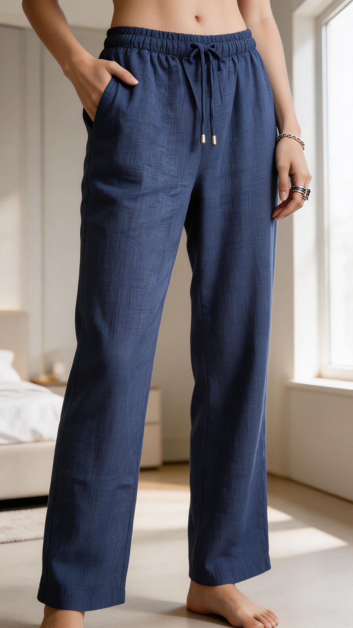 Evolove Pure Linen Pajama Pants – Soft Touch, Relaxed Fit Comfort