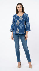 EVOLOVE PRINTED COTTON TOP