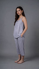 Evolove x Venus Women’s Rayon Capri Set | Soft Printed Nightwear | Effortless Comfort Loungewear (NCSRY3507BL)