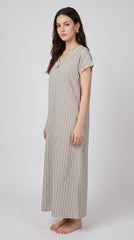 EvoLove x Venus™ Premium Designer Rayon Long Nightgown for Women | Soft Breathable Maxi Nighty | Elegant Floral Printed Loungewear & Sleepwear