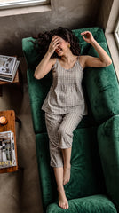 Women's Premium Rayon Sleeveless Top & Capri Loungewear Set | Soft & Breathable Summer Night Suit | Comfortable Lounge Wear for Women