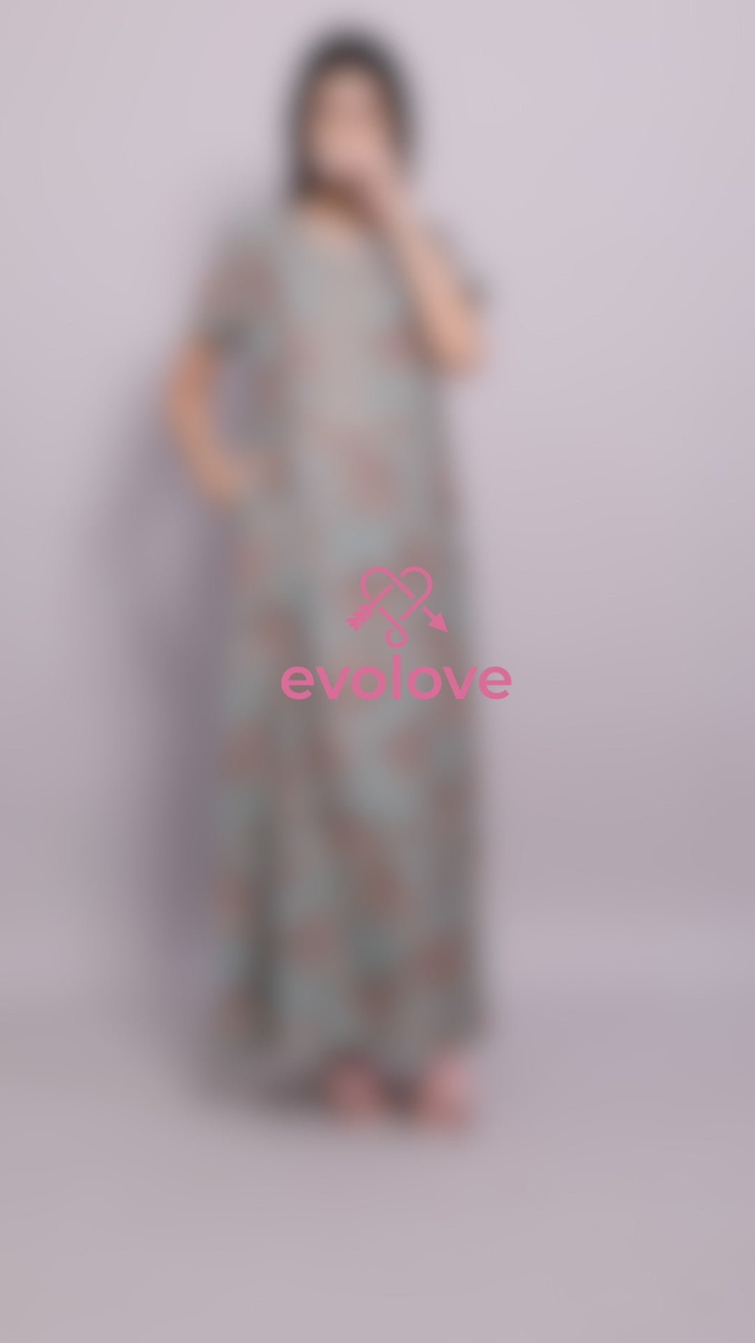 Alpine Long Nightgown for Women with Side Pocket | Soft Breathable Fabric | Printed Maxi Nighty | Comfortable Daily Wear