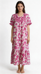 TENCEL™ × Bamboo Luxury Fabric –  Short midi Nightgown ,Ultra-Soft, Silky, Breathable & Eco-Friendly. Our most comfortable ever.