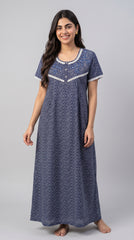 TENCEL™ × Bamboo Luxury Fabric – long nightgown Ultra-Soft, Silky, Breathable & Eco-Friendly. Our most comfortable ever in tonal embroideries for that minimal look,